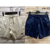 高雄凡賽斯歐洲精品 HUGO BOSS BOSS 滿版印花字母字體LOGO 米白色 深藍色 短褲 海灘褲 尼龍短褲