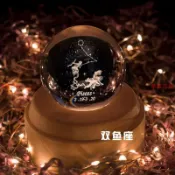 【生日禮物推薦】十二星座旋轉八音盒 十二星座水晶球 音樂盒 水晶球音樂盒 雙子座 小眾 送女友 送女朋友生日禮物 情人節