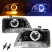 卡嗶車燈 適用於 FORD 福特 PRZ MK4 99-05 四門車 光導LED天使眼光圈 鹵素魚眼 大燈 