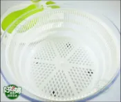 《好媳婦》Quasi【樂易轉蔬果脫水器4L】 生菜沙拉脫水機 蔬菜水果洗菜機 瀝水瀝油器 /洗菜/上蓋固定扣/底防滑止滑