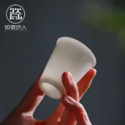 協貿國際日用品生活11館 如瓷動人羊脂玉瓷茶杯家用陶瓷功夫茶具品茗聞香杯個人專用主人杯
