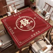 麻將機桌佈 麻將靜音布 麻將墊 麻將桌布專用墊子加厚消音手搓棋牌紙牌撲克水晶絨正方形防噪桌墊 麻將防滑墊