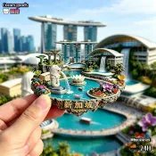 隅物優選 新加坡魚尾獅 3D 立體冰箱貼 旅遊紀念伴手禮磁貼 XI