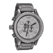 NIXON The 51-30 CHRONO 潛龍諜影運動腕錶-鋼帶-銀