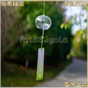 【娜美百貨】櫻花風鈴 玻璃創意手工禮物 鈴鐺掛件 可愛清新 女生掛飾 臥室 娜美 風鈴 裝飾 吊飾 和風 日式 居家 擺