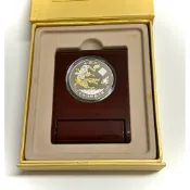 含收據！2012 壬辰龍年精鑄生肖銀幣 1英兩鍍金版｜中央造幣廠承製 臺灣銀行發行