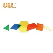娃娃國【台灣 USL】遊思樂 透明六形六色板(49PCS)