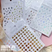 Rainbow Nail 日系燙金貼紙 美甲貼紙 四角芒星貼紙
