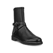 【ecco】METROPOLE AMSTERDAM 都會阿姆斯特丹皮革中筒靴 女鞋(黑色 22208351052)