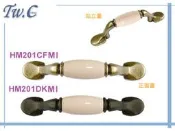 ※…㊣台灣阿成木工五金…【M型 米底- 二個顏色 腳座 雙孔陶瓷把手/ 英式鄉村風手把】MIT 歡迎訂製