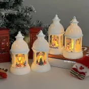 🎅聖誕裝飾🎄聖誕節手提小夜燈裝飾品創意桌麵擺件道具ins風氛圍燈平安夜禮物【可開發票】