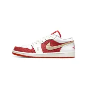 (店+)【Jordan】DJ5185-100 Jordan Air Jordan 1 Low SE 撲克 Spades Black Jack 潮流 低幫 復古籃球鞋 男款 白紅金 Air Jordan 鞋 Air Jordan 男鞋
