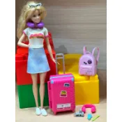 （二手玩具）Mattel 新芭比旅行套裝 Barbie 芭比 娃娃 美泰兒 玩具