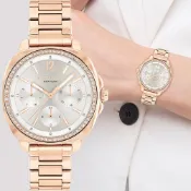COACH Kitt 晶鑽日曆三眼女錶 34mm CO14504395