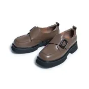 【FAIR LADY】出清品_小時光 潮流方釦厚底樂福鞋(咖啡/5A2989 女鞋)