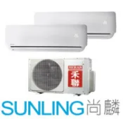尚麟SUNLING 禾聯 單冷 定頻 一對二分離式冷氣 HI-23B1x2 HO2-2323B 2~3坪 0.8噸x2