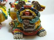 【奇珍館 】嚴選世界著名台灣國寶罕見純手工製彩釉陶器~交趾陶 龍軒作品~非常罕見難得~賠售給真正的收藏家