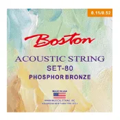 【華邑樂器36231】BOSTON SET-80 民謠吉他弦 11-52 (美製DADDARIO EJ26弦)