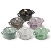 【STAUB】圓形琺瑯鑄鐵鍋10cm-顏色任選(德國雙人牌集團官方直營)