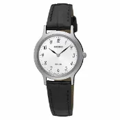 大高雄鐘錶城 seiko SK037精工錶 CS V115-0BS0W(SUP369P1) 簡約風皮帶款腕錶 / 白 26.1mmmm｜樂天領券現折★全館特惠中★指定刷卡回饋10%