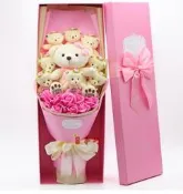 【日本巧鋪】卡通娃娃花束禮盒/聖誕節首選/婚禮小物/畢業花束/結婚紀念日禮物/蛋黃哥/拉拉熊