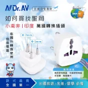 (店+)【Dr.AV 聖岡科技】大/小南非插頭 萬國轉換插頭✈旅遊出差必備 印度/南非 轉接頭 電源轉接插頭 轉換器