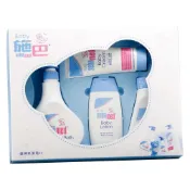 施巴 Sebamed pH5.5 嬰兒大四件 粉藍熊語禮盒~效期到2027.11~★衛立兒生活館★
