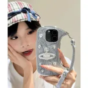 【✨限時下殺價⭐】滴膠立體鑽石星球iPhone16pro手機殻適用蘋果14/13promax手提包15 QJQ7