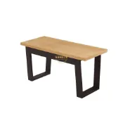 (店+)【新荷傢俱工場】 26M 3041 喬安娜長板凳-(胡桃.原木) 3.3尺長凳 98長凳 鐵腳長凳 口字腳長凳