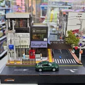 ✨新品熱銷✨ 1:64高模擬木質微縮模型精緻立體燈光花店咖啡店劇院商城diy收藏
