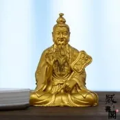 簡修行三清祖師擺件太上老君神像供奉道德天尊銅像精緻的小號隨身