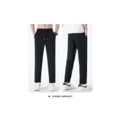 (店+)台灣發貨 寬褲 涼感長褲 冰絲長褲 夏季長褲 透氣長褲 冰絲休閒褲 休閒長褲 寬鬆長褲 灰色長褲 修身長褲 男生長褲 長褲男 直筒長褲