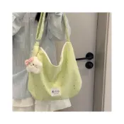 (店+)日系簡約大容量星星單肩包女休閒百搭學生斜挎包通勤手提包餃子包