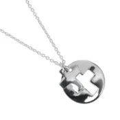【DOKODEMO】二手 Tiffany & Co. 鏤空十字架項鍊，925 純銀，約 3.18 克，女士款
