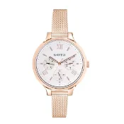 【GOTO】夢幻花園米蘭帶套裝組GM6373L-44-241-2 (白) 34mm 現代鐘錶