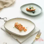 連盛 家用餐具北歐陶瓷盤子套裝日式碟子菜盤西餐盤牛排盤小號早餐平盤