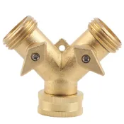[現貨] NPT 3/4 花園軟管分流器 2Way AllBrass 重型簡單操作出口