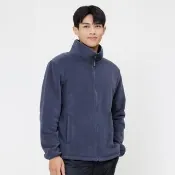 【Hilltop 山頂鳥】POLARTEC 吸濕快乾保暖立領刷毛外套 男款 灰｜PH22XM15ECK0(可銜接GORE-TEX外件)