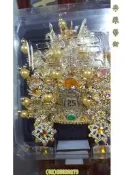 新合成佛具 頂級 台灣乙丘 柳絲帽 關公帽 武盔 關聖帝君 可清洗 神帽 神明帽