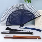 常鴻萬貨行 中國風禮品綾絹便攜隨身扇舞蹈扇表演扇夏水墨折扇子古風鏤空男女