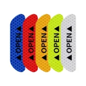 熱銷 新款 OPEN貼紙鑽石級反光貼-a 汽車安全追撞反光貼警示貼車門【OPEN車門反光貼】