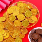 👑 在台發貨 🔥買100送10 🔥熱銷🔥 金幣巧克力 金幣零食 節日禮物 新年貨節 婚慶 喜糖果 批發 散裝 配飾 超值