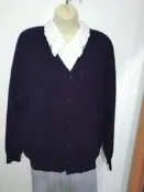 全新　深藍色羊毛長袖外衣　【服飾專區】☆流星百寶屋☆