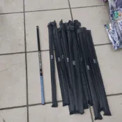 《漢國釣具 》木炎 短 手竿  便宜 玻璃纖維，收起來64公分，9尺／12尺／15尺，溪釣 溪哥，鯽魚，福壽魚，吳郭魚