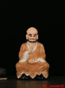 【小七嚴選】陶瓷達摩祖師神像 達摩佛像擺件工藝品 創意陶瓷人物家居軟裝飾品