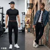【HOTAI購】【PAUL SMITH】純棉彩色條紋彈性束繩長褲(男款x黑x多色)