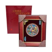 金卡價2533 二手台灣國寶智盧交趾陶開運裝飾壁飾 四寶齊臨 399900028403 04