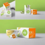 YJ-223高品質茶包茶葉包裝紙盒效果圖場景PSD智能樣機設計素材圖