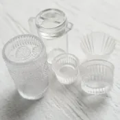 盤子 沙拉碗 托盤 布丁杯 花瓶 咖啡杯~玻璃質感~袖珍 迷你 手作 食玩 UV膠~娃娃公仔、人偶配件、家家酒