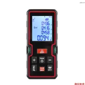 LCD數顯背光雷射測距儀100米 雙水準泡 迷你多功能測量距離/面積/體積/勾股定理 單位切換 基準點切換 倒計時測量 